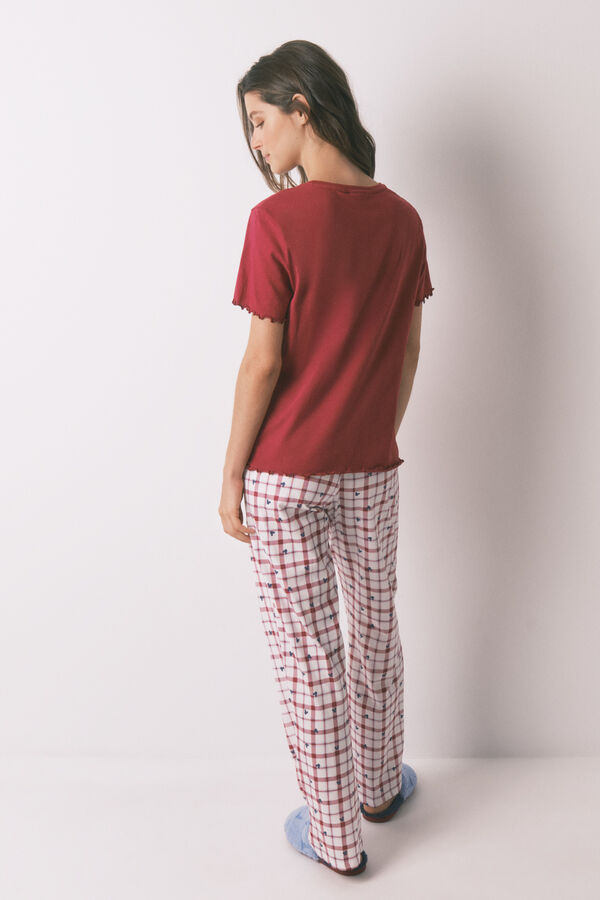 Women'secret Pijama largo algod&oacute;n Mickey rojo rojo