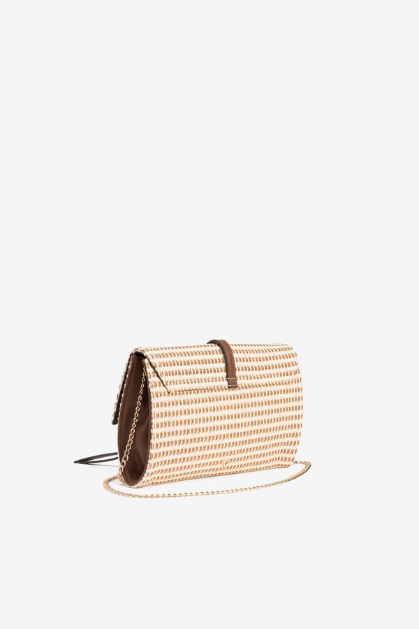 Vilanova Mala clutch combinada com aba cru