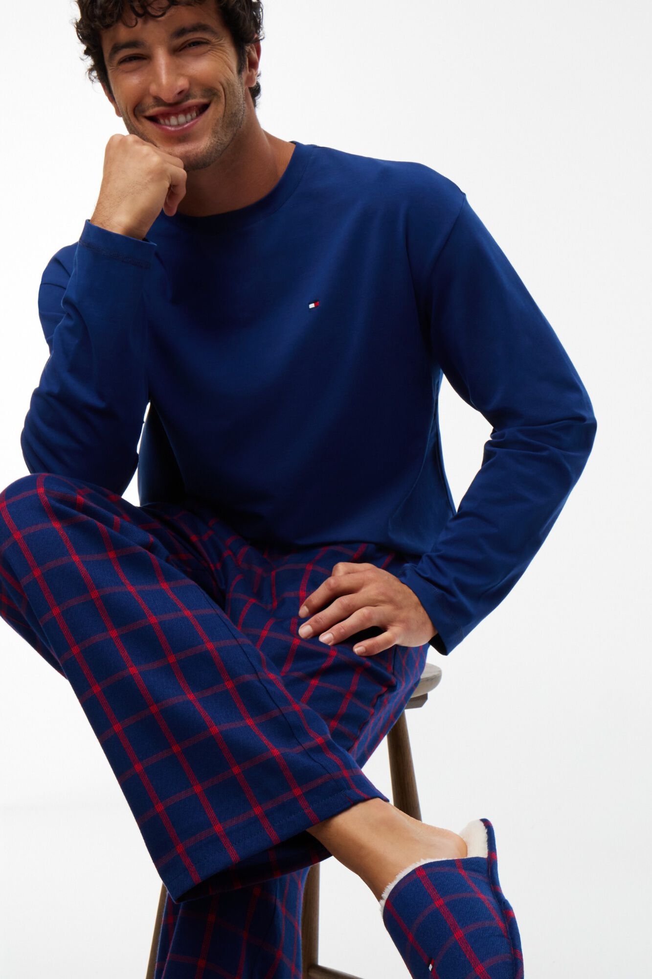 Tommy Hilfiger Conjunto de pijama + chinelos de quarto para homem
