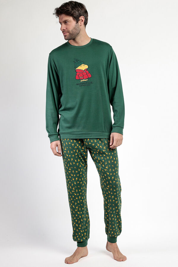 Admas Pijama Masculino Classic Peanuts A verde
