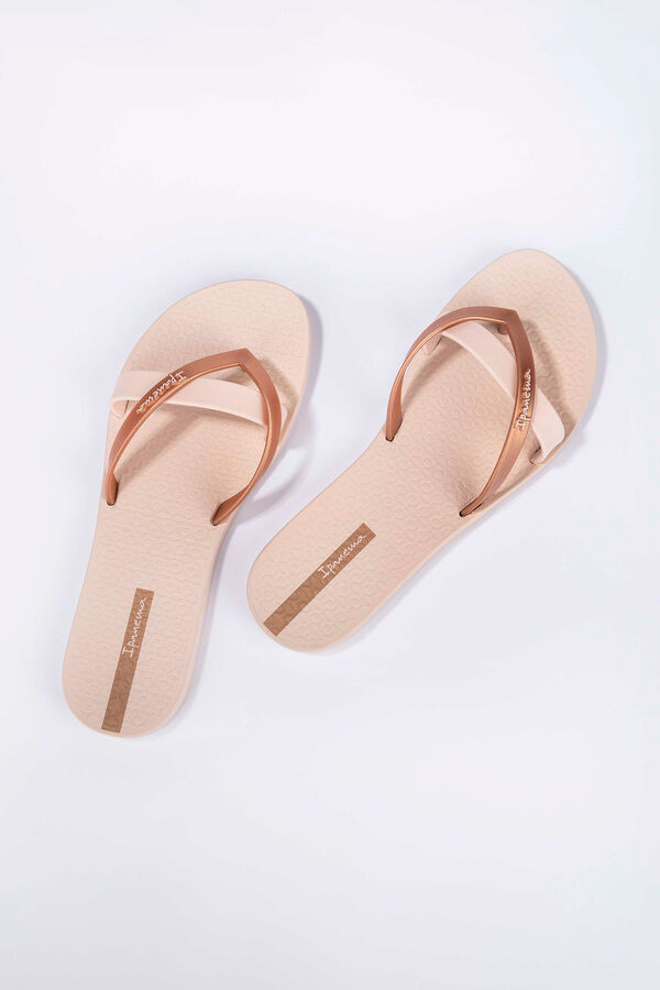 Ipanema Chinelo tradicional com tira extra bege