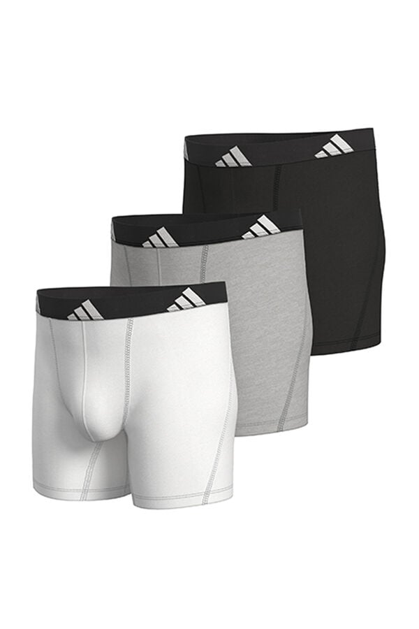Adidas Pacote com 3 boxers longos de algodão Active Flex estampado