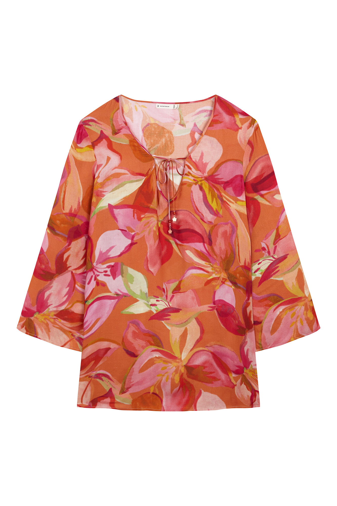 Women'secret Vestido t&uacute;nica curta estampado maxi floral