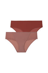Dorina Pack 2 Bragas hipster cl&aacute;sicas Jana marr&oacute;n