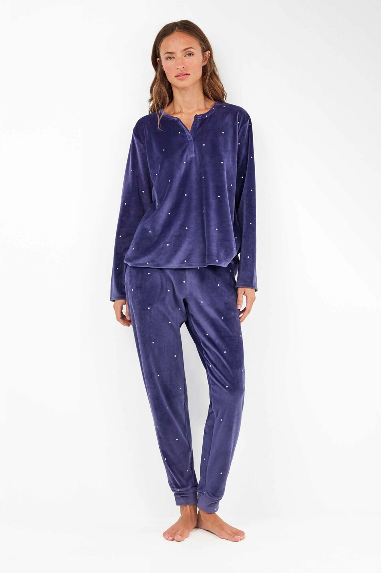 Gisela Conjunto pijama tejido polar el&aacute;stico