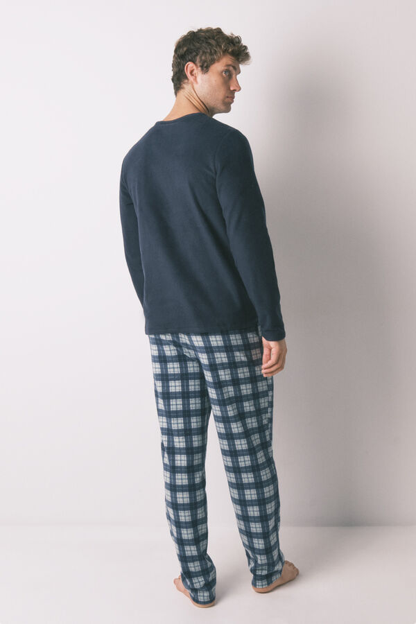 Women'secret Pijama comprido masculino polar Blue Muppet azul