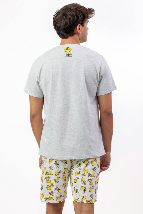 Admas Pijama curto Snoopy Woodstock cinzento