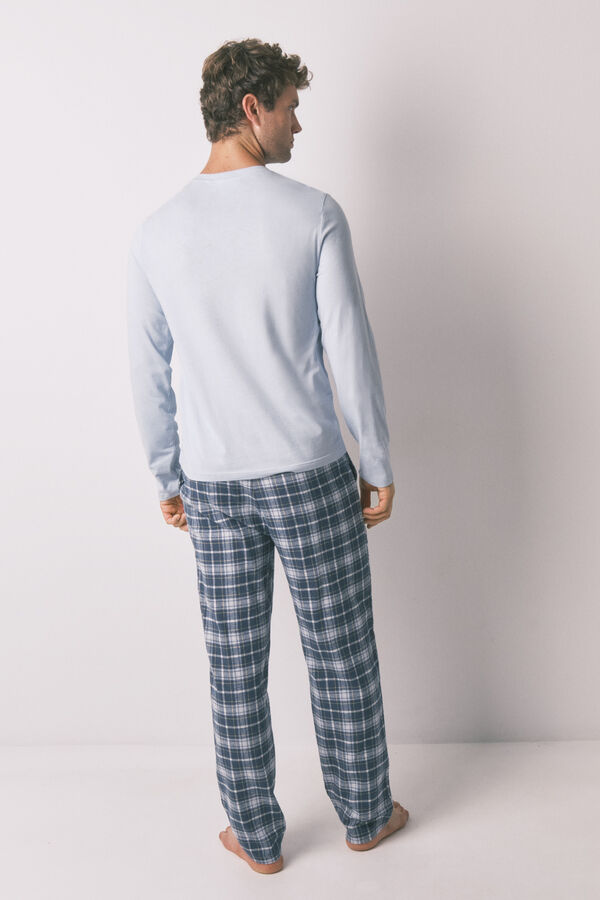 Women'secret Pijama comprido 100% algodão azul Coyote  azul
