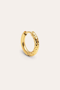 Singularu Loose Hoop Earring River S Gold Plated Steel