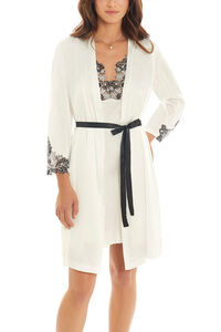 Ivette Bridal Bata curta em crepe serenity