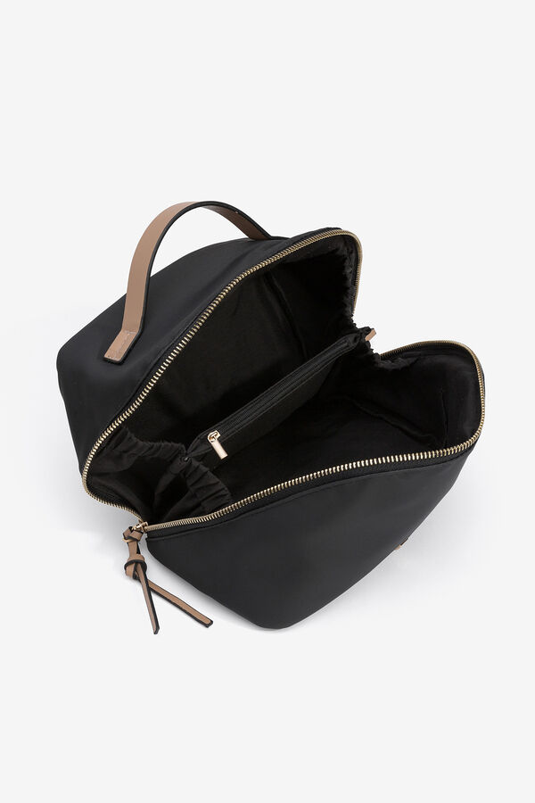 Vilanova Bolsa de Cosméticos Efecto Nailon negro