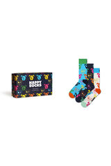 Happy Socks Pacote de 3 meias mistas para cães azul