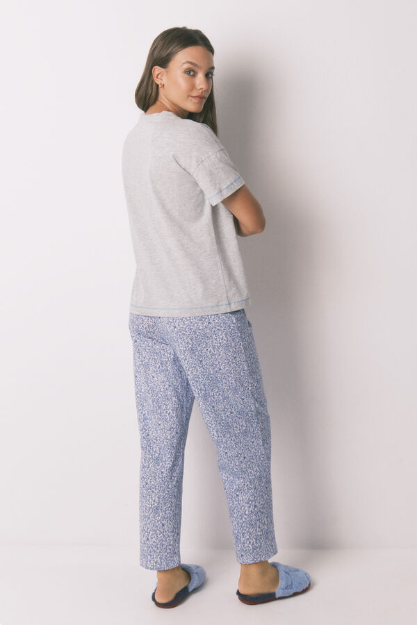 Women'secret Pijama capri algod&oacute;n Mickey gris  gris