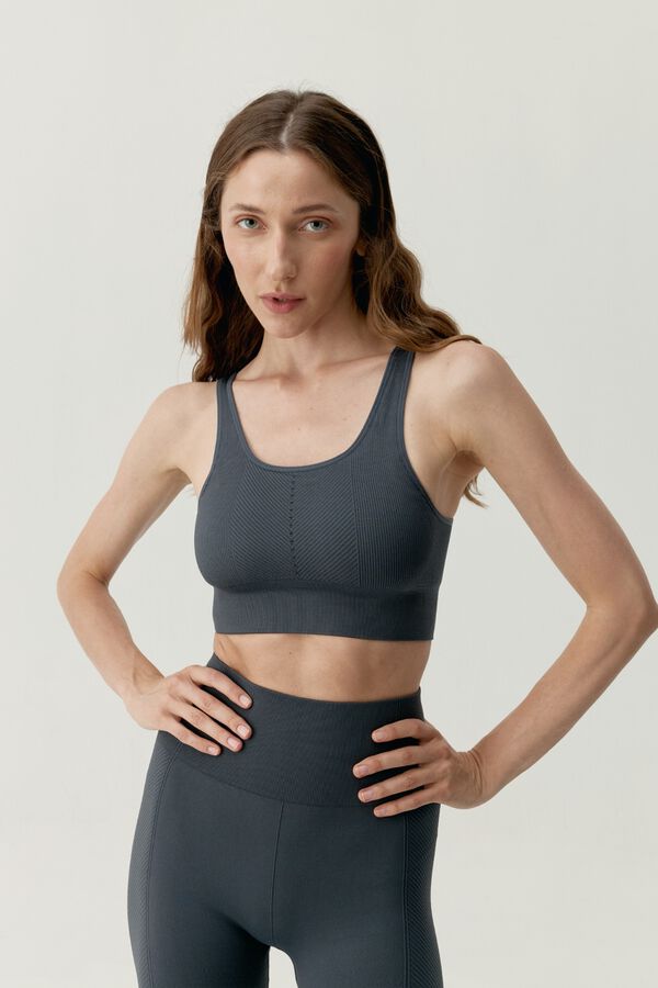 Born Living Yoga Top Naisha Blue azul