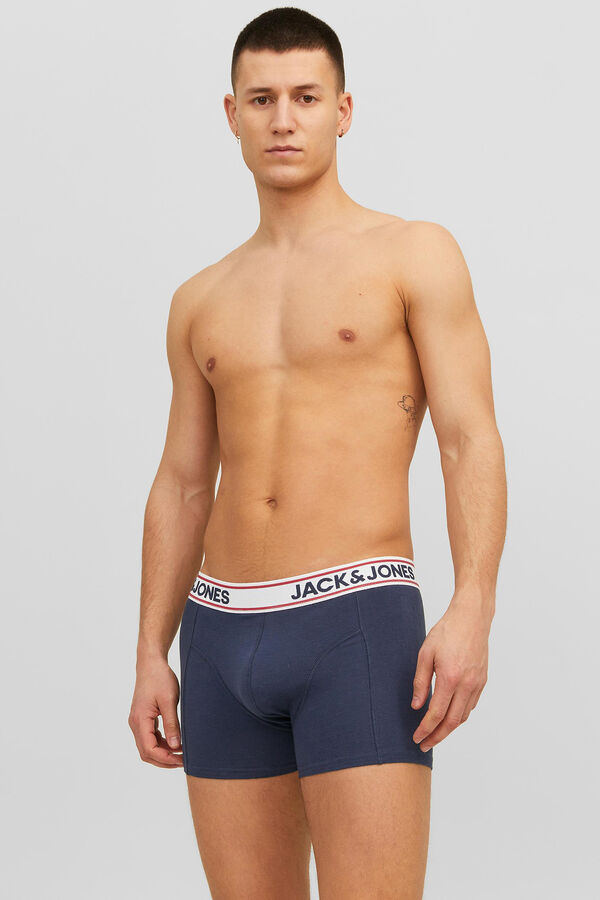 Jack & Jones Pack de 3 b&oacute;xers combinados de algod&oacute;n blue