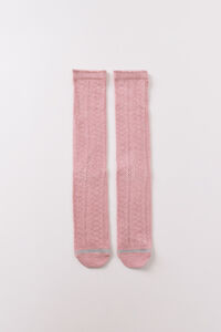 Women'secret Meias compridas de lurex rosa