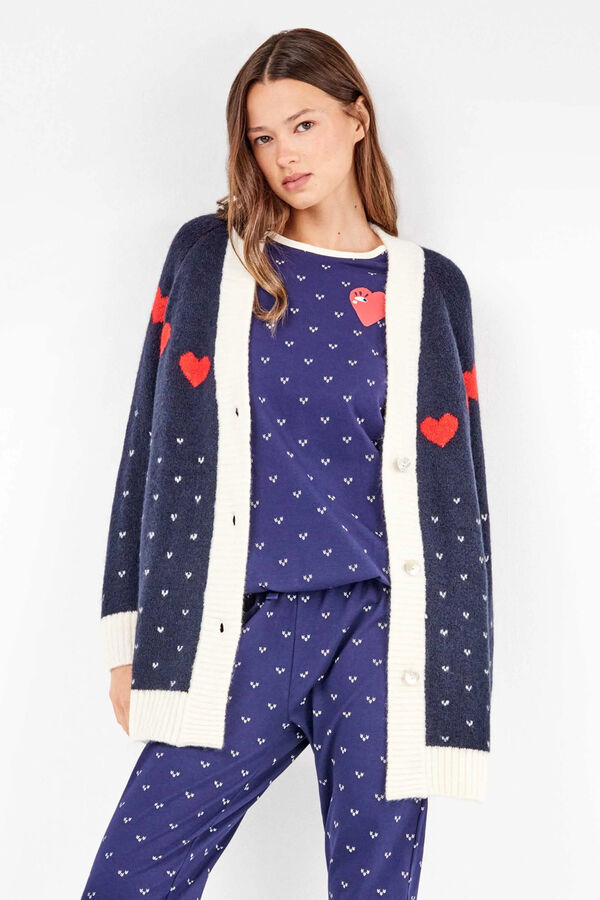 Gisela Cardigan longo de malha branco