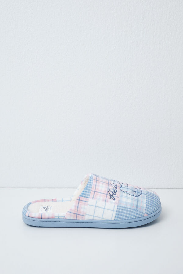 Women'secret Chinelos de quarto patchwork Hello Kitty branco