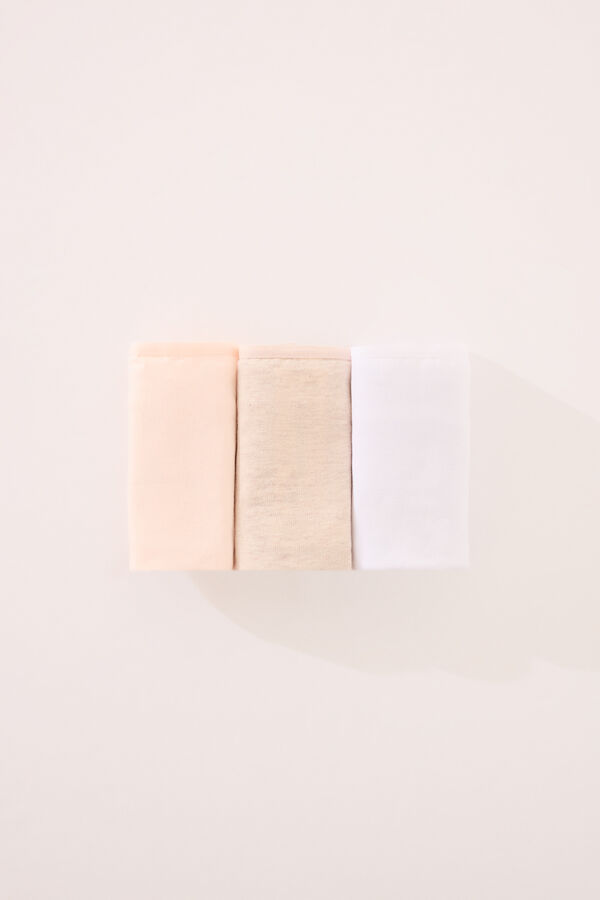Women'secret Pack 3 bragas culotte algodón orgánico blanco