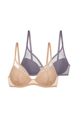 Dorina Two-piece Melanie light padded bra set brown