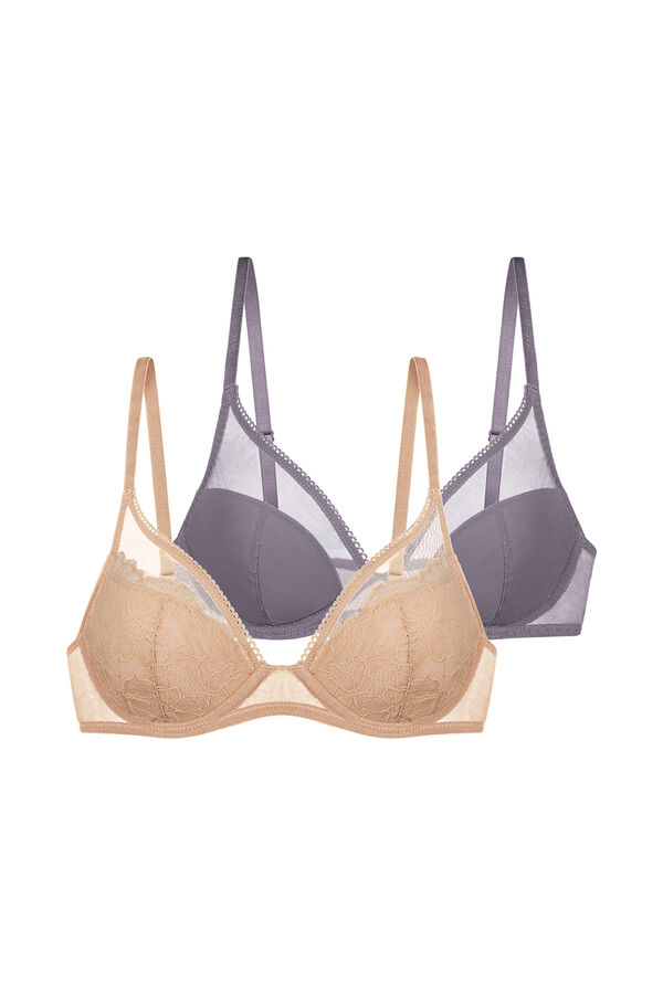 Dorina Two-piece Melanie light padded bra set brown