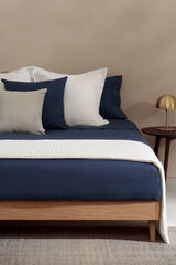 Textura Capa nórdica algodão orgânico. Cama 80-90 cm. azul
