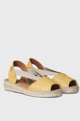 Toni Pons Alpargata plana de piel - ETNA amarillo