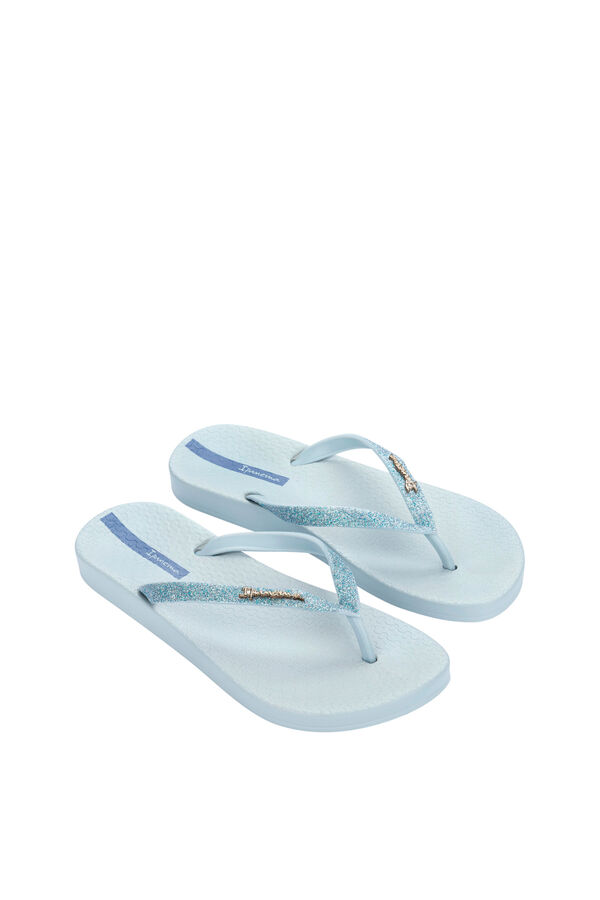 Ipanema Chinelo de tiras com brilho azul