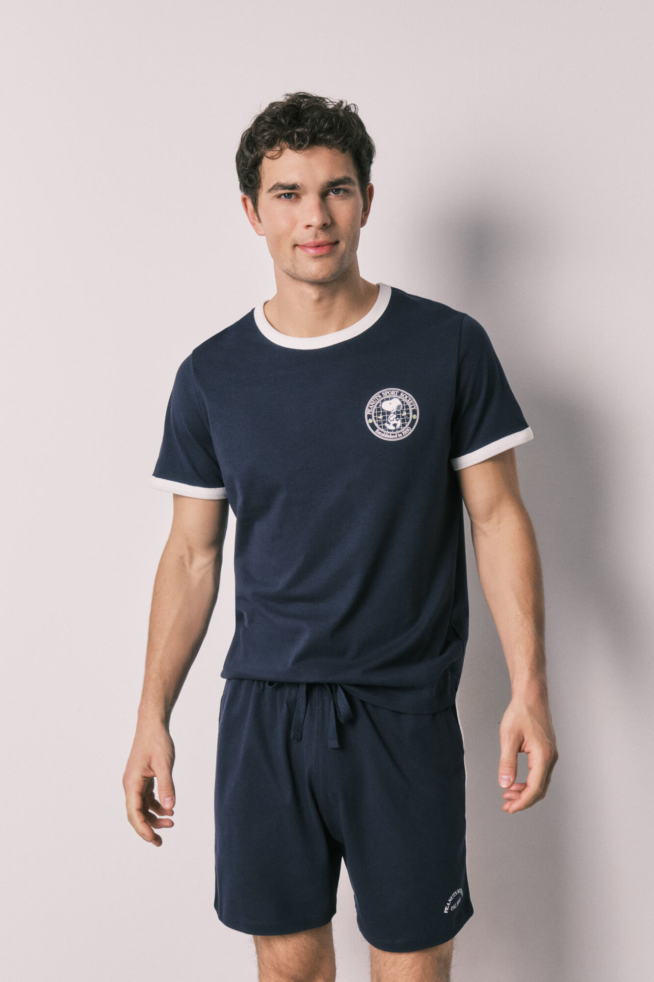 Women'secret Pijama curto de homem em 100% algod&atilde;o Snoopy