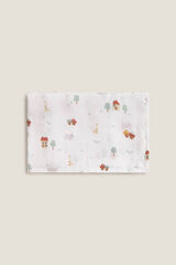 Textura Casas de algodão com gaze de musselina branco