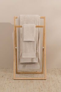 Womensecret Toalha lavatório friso algodão egípcio 50 x 90 cm. bege