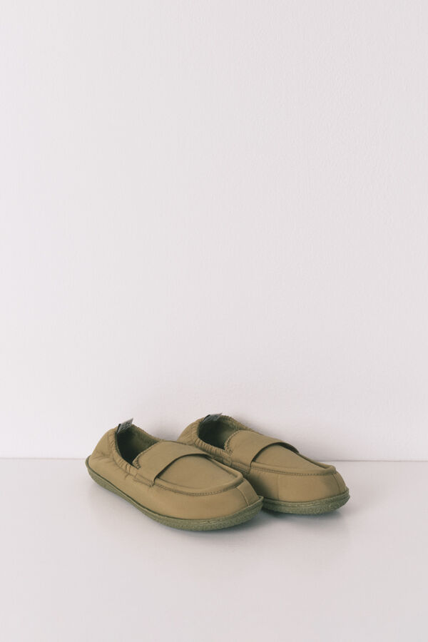 Women'secret Chinelos de quarto mocassim verde bege