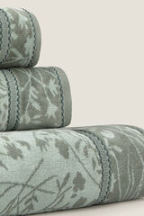 Textura Toalha de felpa jacquard floral bege