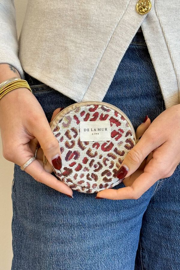 De La Mur Carteira redonda talco castanho