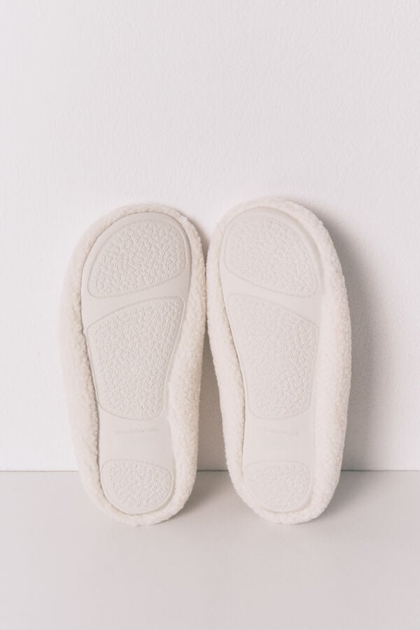 Women'secret Chinelos de quarto de sabrinas em borrego Miffy  bege