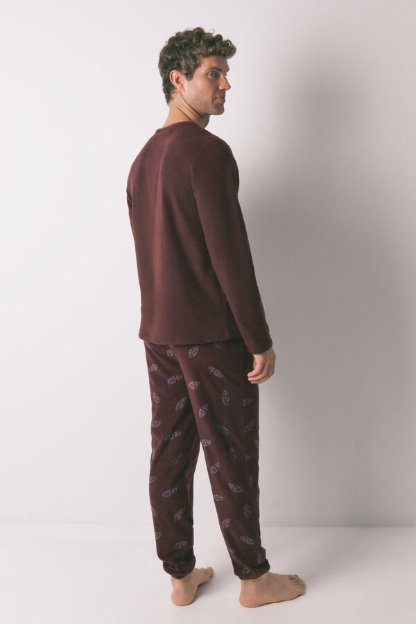 Women'secret Pijama comprido masculino polar vermelho do Homem-Aranha vermelho