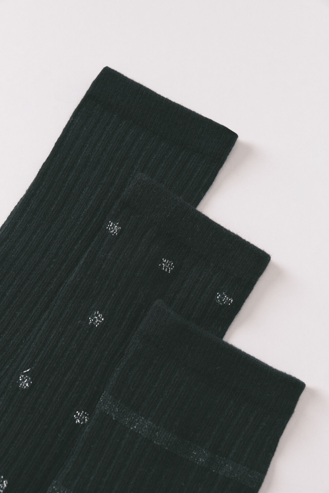 Women'secret Pack 3 calcetines largos textura negros