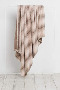 Womensecret Two-tone soft fur blanket nude