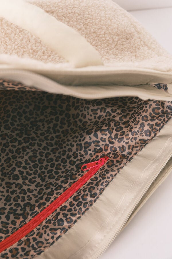 Women'secret Grande bolsa acolchoada bege do Snoopy bege