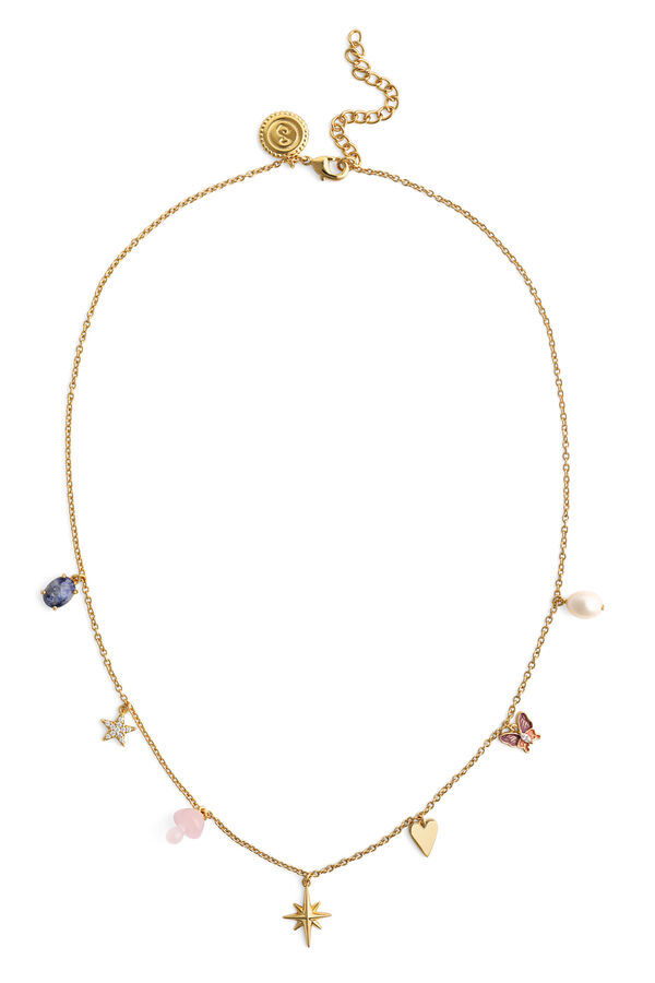 Singularu Multicharms Fairy Tale Gold Plated Necklace printed