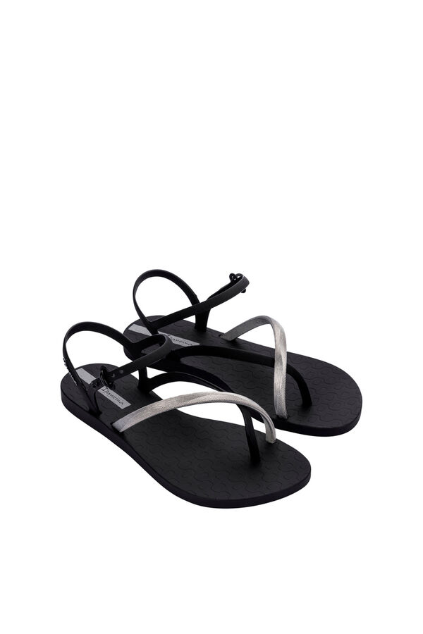 Ipanema Sand&aacute;lia de dedo cruzada preto
