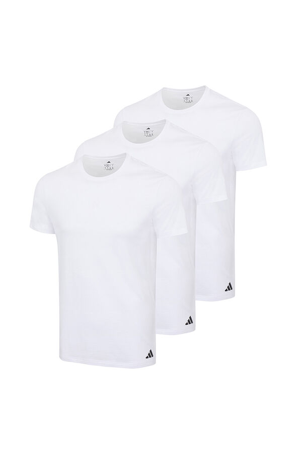 Adidas Pacote com 3 camisetas de algodão com núcleo ativo branco