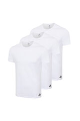 Adidas Pacote com 3 camisetas de algodão com núcleo ativo branco