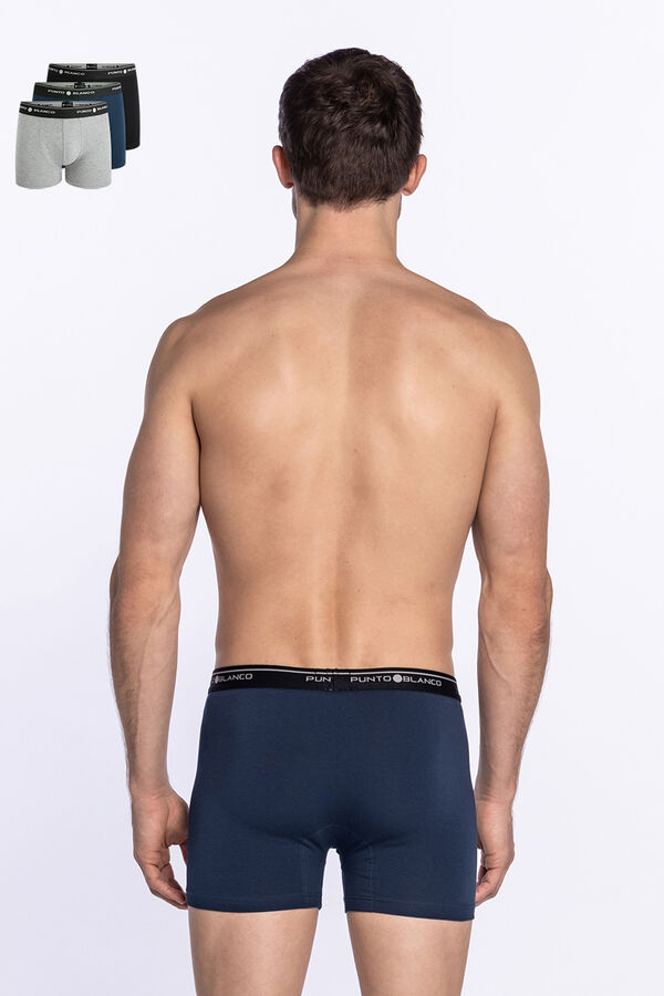 Punto Blanco Pack de 3 boxers de algodão estampado