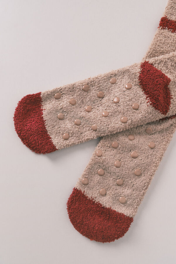 Women'secret Meias longas com estampa de veado 3D azul