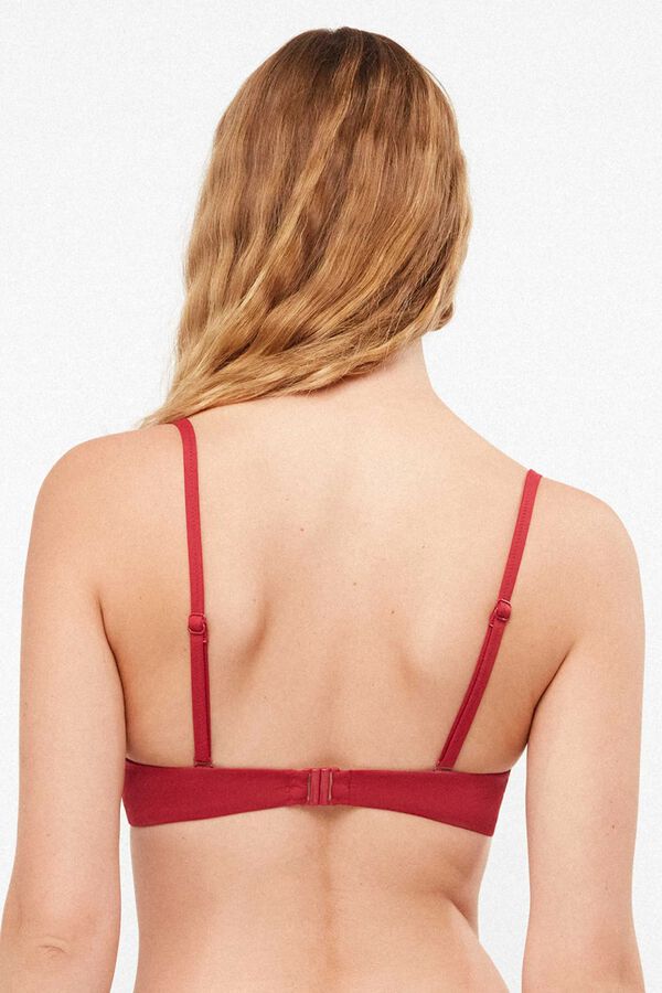 Gisela Top biqu&iacute;ni balconette liso vermelho