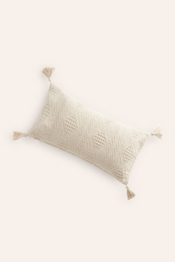 Calma House Capa de coxim de jacquard de algodão cru Chicago estampado