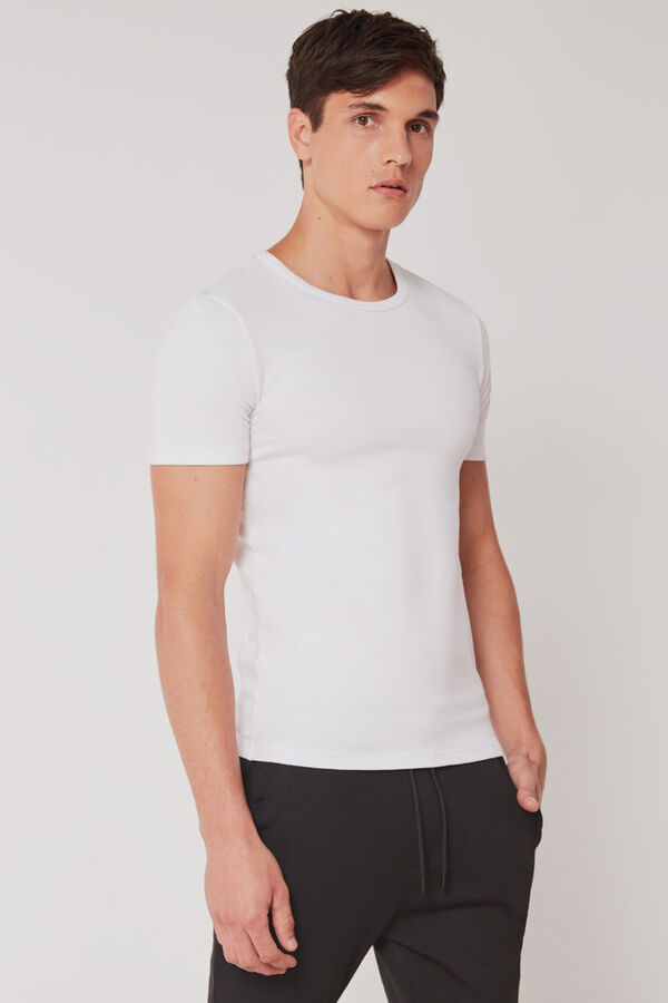 Gisela Camiseta t&eacute;rmica hombre manga corta branco