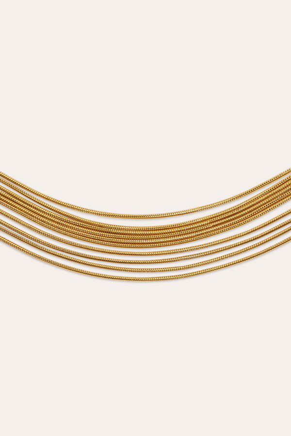 Singularu Choker Cleopatra Premium Acero Ba&ntilde;o Oro amarillo