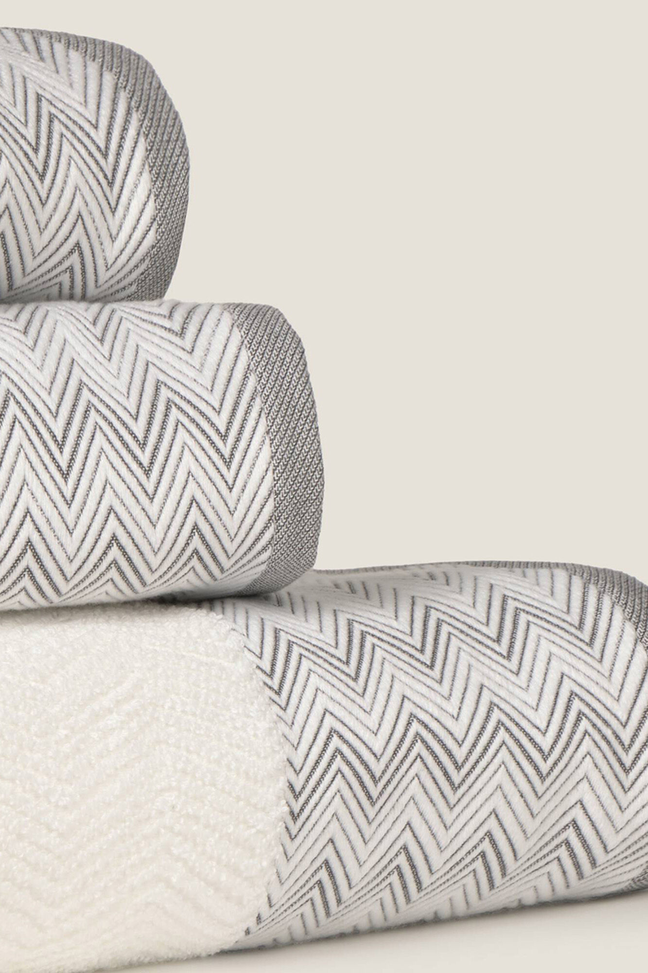 Textura Toalha felpuda em zigue-zague